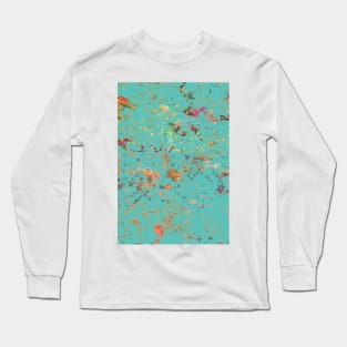 Teal Bohemian Fiber Art Long Sleeve T-Shirt